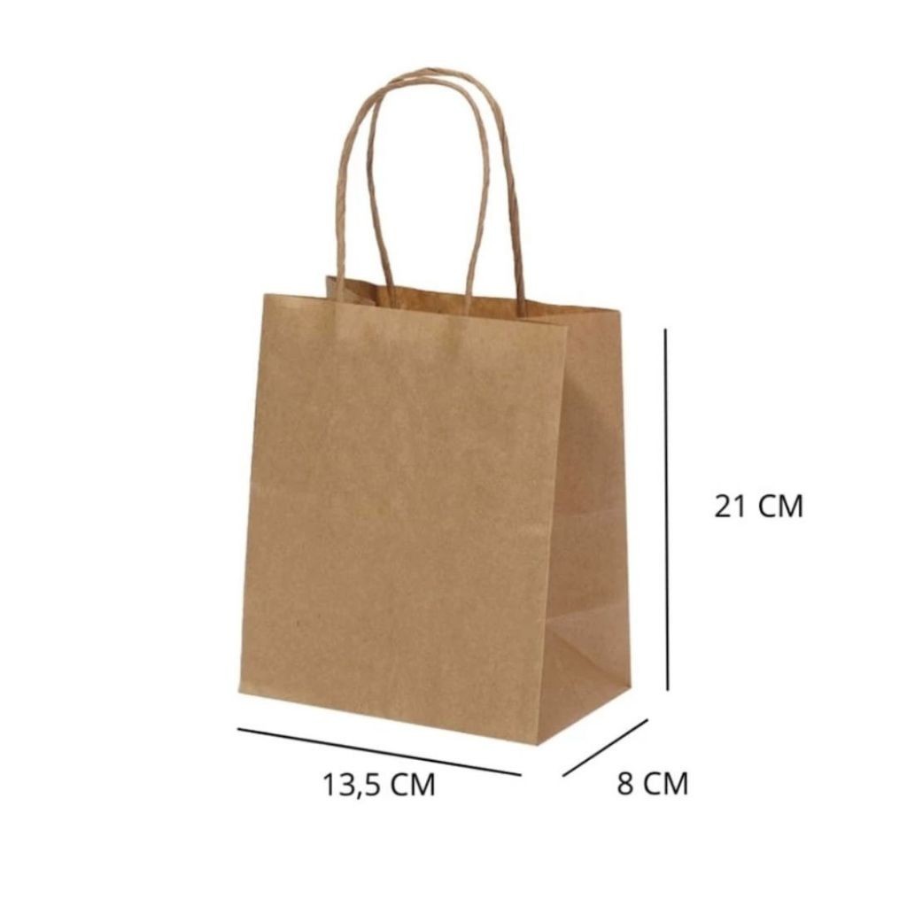 10~50 SACOLA KRAFT  13,5 X 8 X 21 - (LC) REF:4945 - Stationery