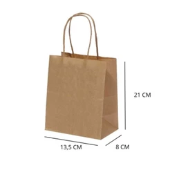 10~50 SACOLA KRAFT 13,5 X 8 X 21 - (LC) REF:4945 (CHOCO)