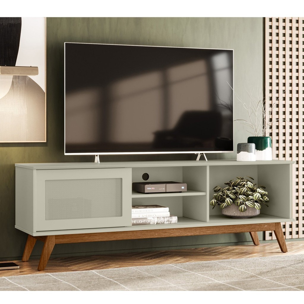 Rack para TV até 60 Polegadas Pés em Madeira Maciça com Palinha Retrô Panama  Móveis Off White em Oferta na Shopee