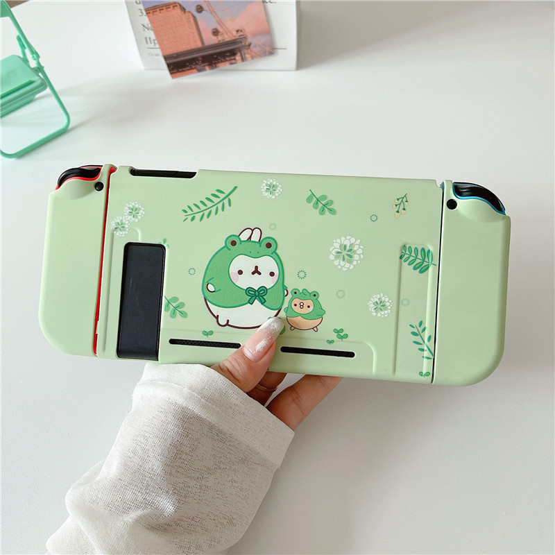 Coelho Sapo Bonito Desenho Animado Silicone TPU Nintendo Switch E Caixa Protetora OLED