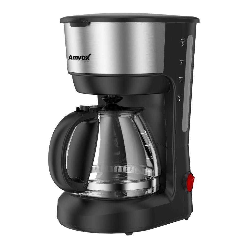 Cafeteira Elétrica Amvox ACF227 18 Xícaras Preta/Inox