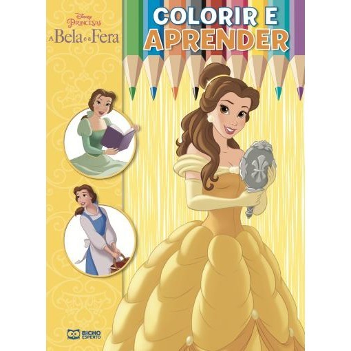 Colorir e Aprender Disney - A Bela e a Fera em Oferta na Shopee
