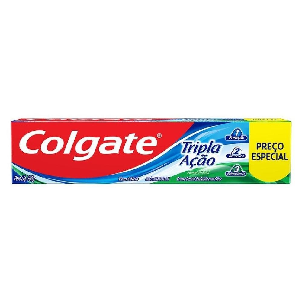 Creme Dental Colgate Tripla Acao Menta Original 180g Preco Especial - Health