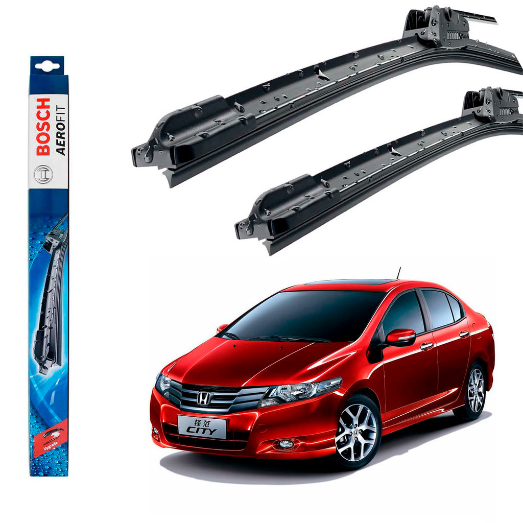 Jogo Kit Palheta Dianteira Limpador de Parabrisa City 2015 a 2017 Original Bosch