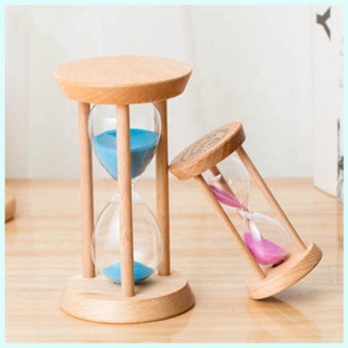 3/5 Minutos Ampulheta Redonda De Madeira Tempo Criativo De Vidro Ornamento Presentes De Cozinha Para Crianças em Oferta na Shopee