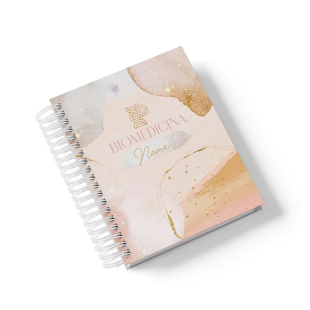 Caderno Personalizado Biomedicina (Modelo 04) - A5 15x21cm (PEQUENO) - Com 100 Folhas