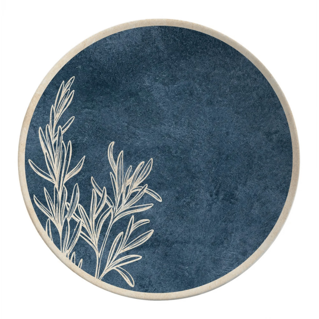 Prato Raso Cerâmica 29cm Refeição Coup Spices Alleanza Azul Decorado em Oferta na Shopee