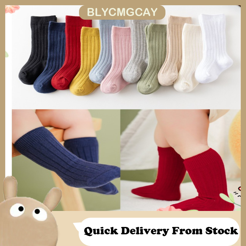 Meias Para Bebês De Joelho Comprimento Médio Confortáveis Crianças Quentes 13 Opções De Cor em Oferta na Shopee