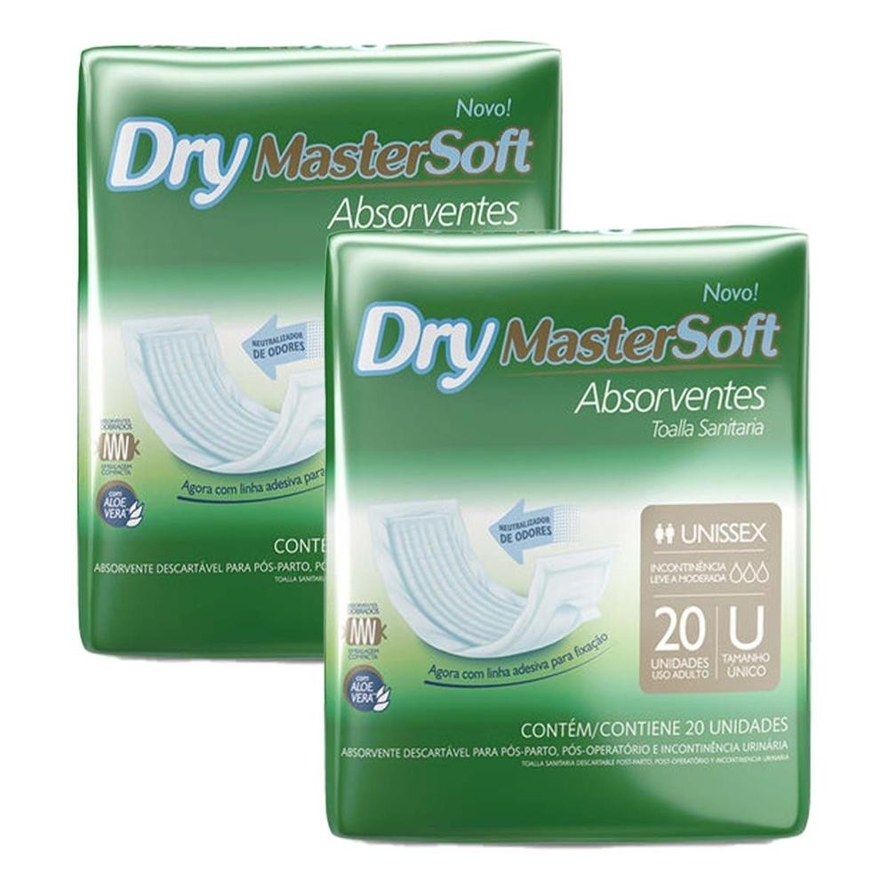 Kit c/2 und Absorvente Geriátrico Dry Mastersoft Econômico 20 und