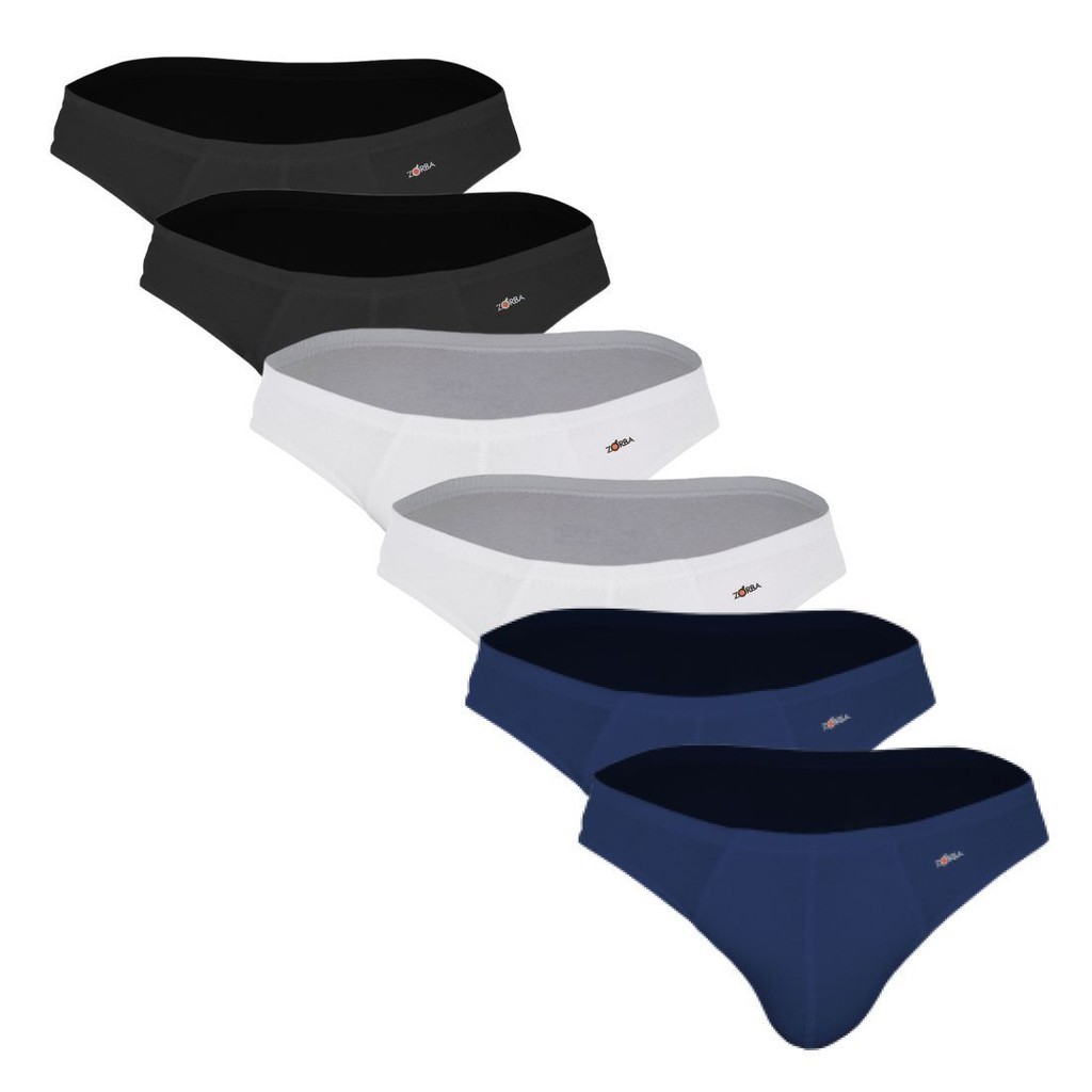 Kit 6 Cuecas Zorba Slip Light Algodão 772
