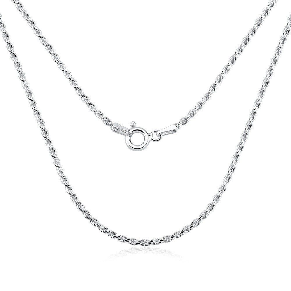 Corrente Cordão Masculina de Prata 925 Elo Baiano 2mm - Fashion Accessories