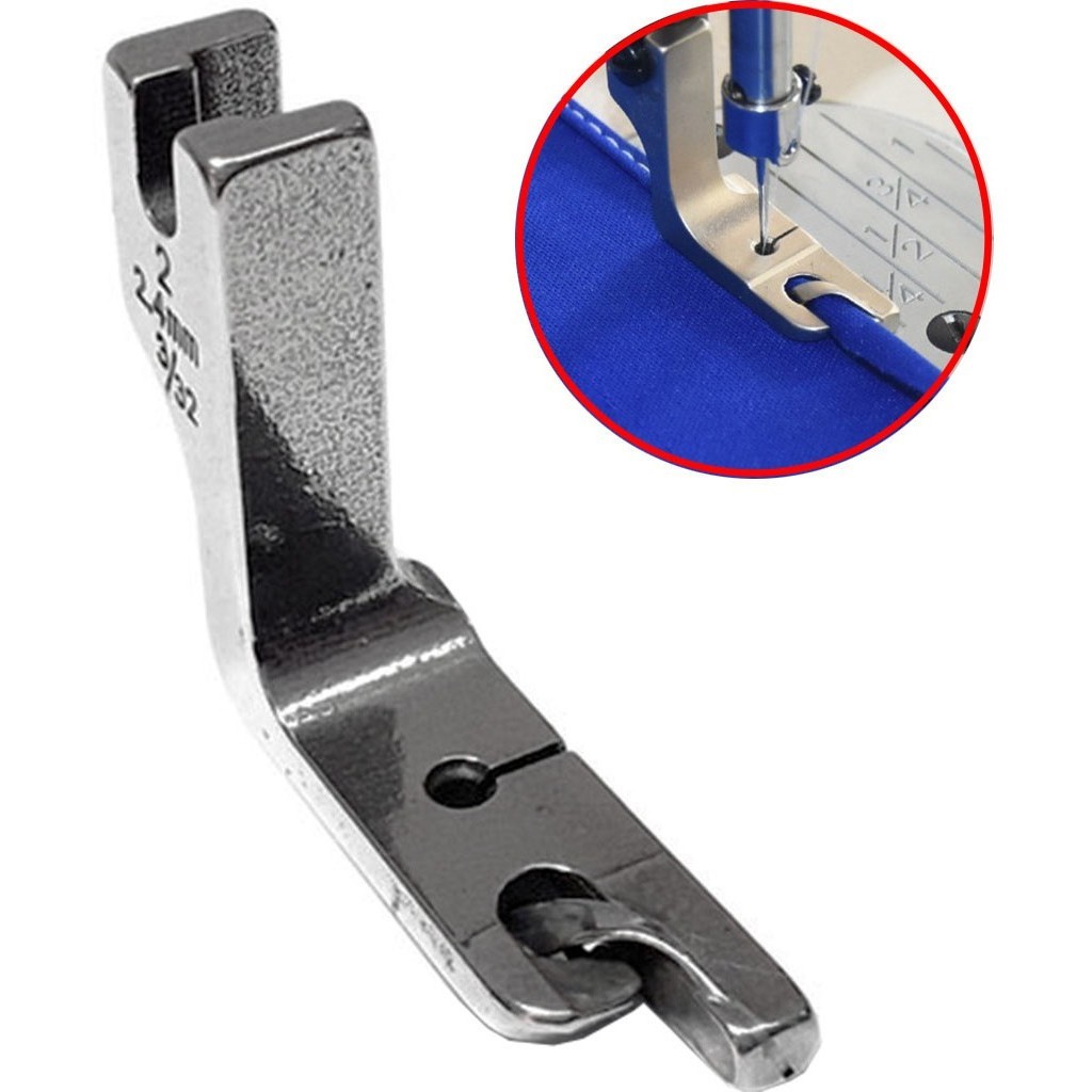 Calcador Bainha Estreita Costura Lenco Reta Industrial 2,4mm Industrial