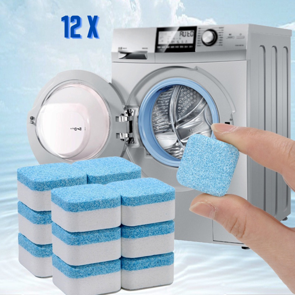 kit 6/10/15 Pastilhas para Limpeza de Máquinas de Lavar Roupas Efervescentes Multifuncional