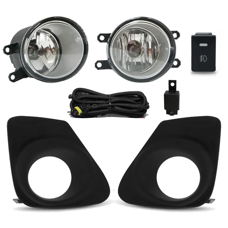 Kit Farol de Milha Neblina Toyota Novo Corolla 2012 2013 + Kit Lâmpada Super LED 6000K — imagem 2 de 2