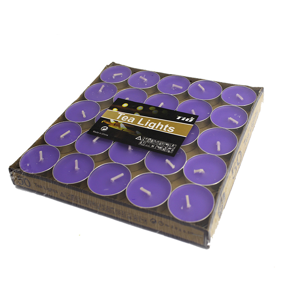 Kit 50 Velas Decorativas Não Aromatizas Roxo