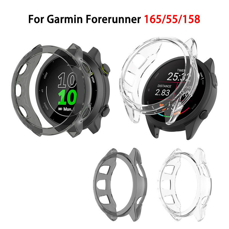 Capa Protetora Transparente TPU Ultra-Fina Resistente A Arranhões Para Garmin Forerunner 165 55 158 em Oferta na Shopee