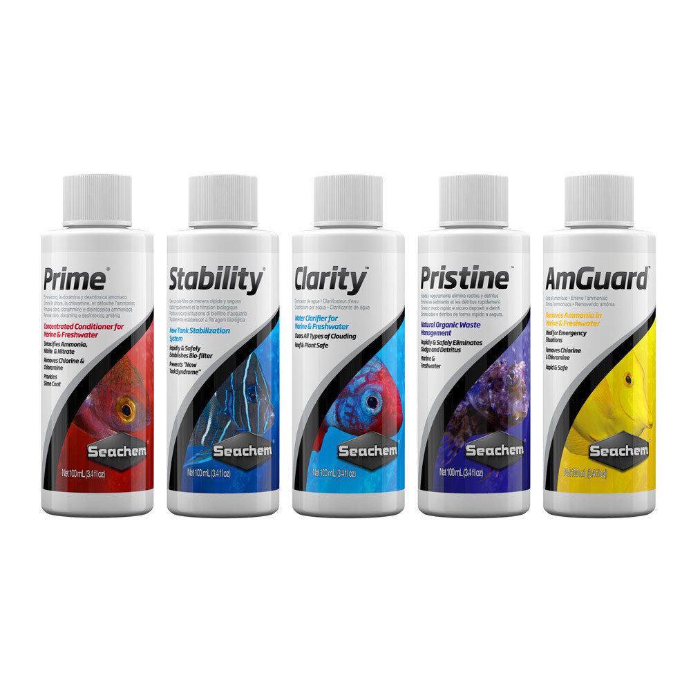 Kit Seachem Prime Stability Pristine Clarity Amguard 100ml