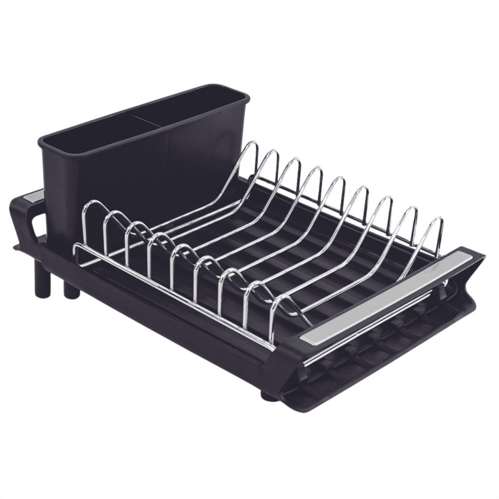 Escorredor de Louças Porta Copos com Bandeja Extensível