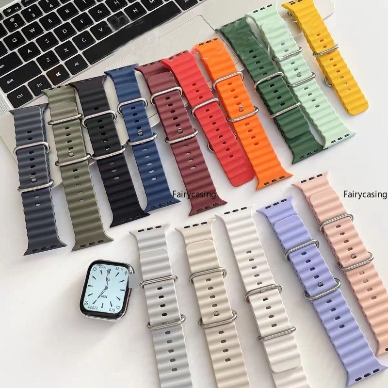 42 Cores Pulseira Oceânica Para Relógios Apple Série 8 ultra 49mm 45mm 41mm s10 42mm s10 46mm Smartwatch