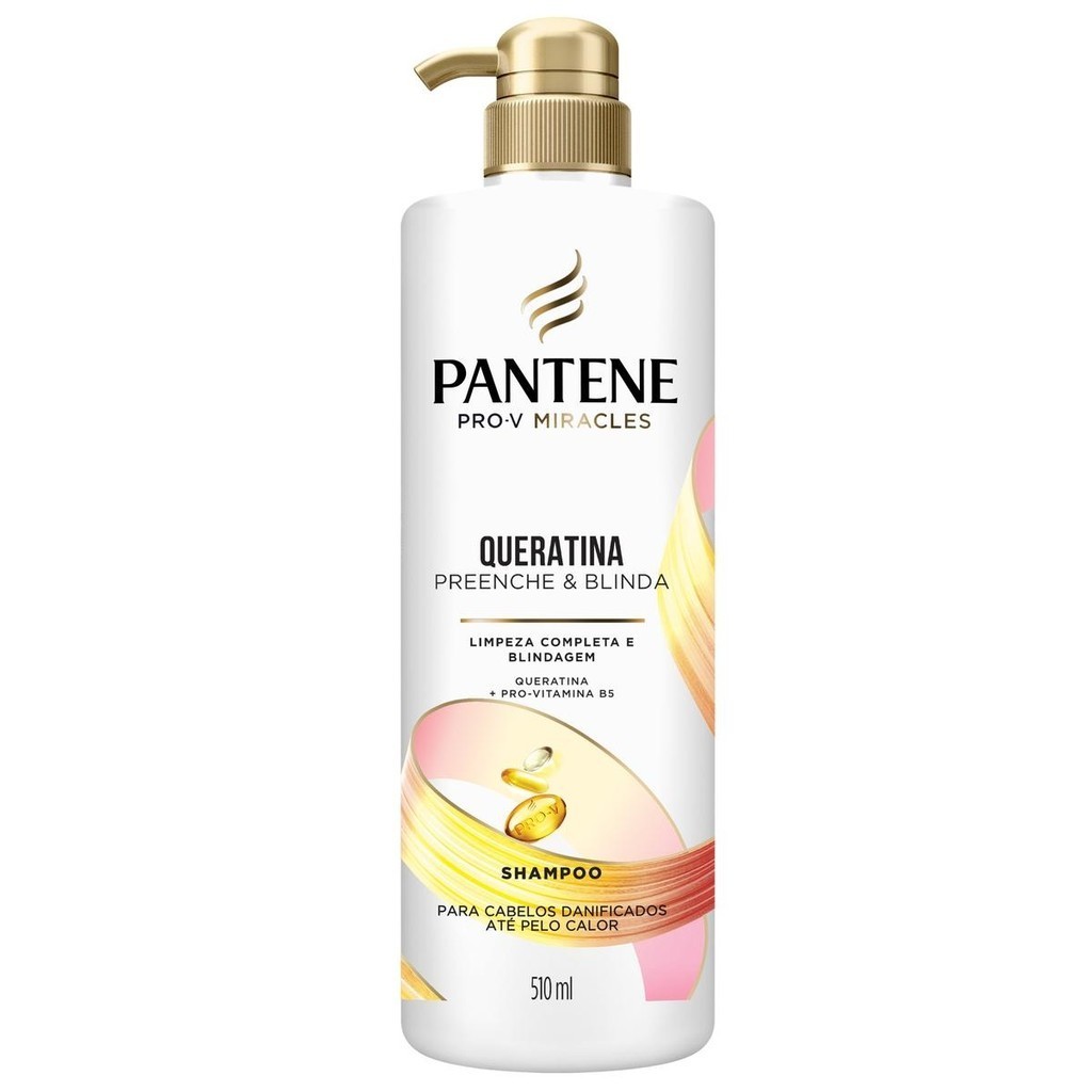 Detalhes do Kit Shampoo Pantene Queratina 510ml + Condicionador Pantene Queratina 510ml