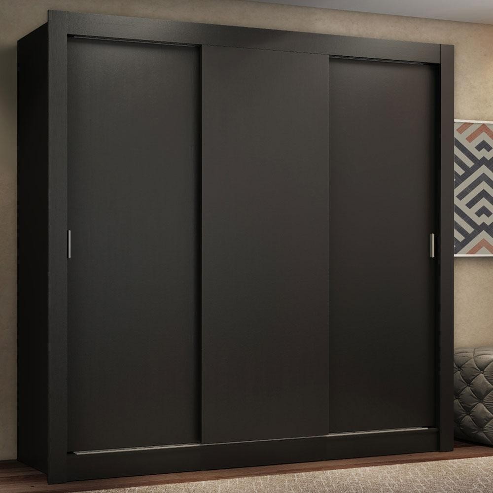 Guarda Roupa Casal Madesa Lyon Plus 3 Portas de Correr 4 Gavetas