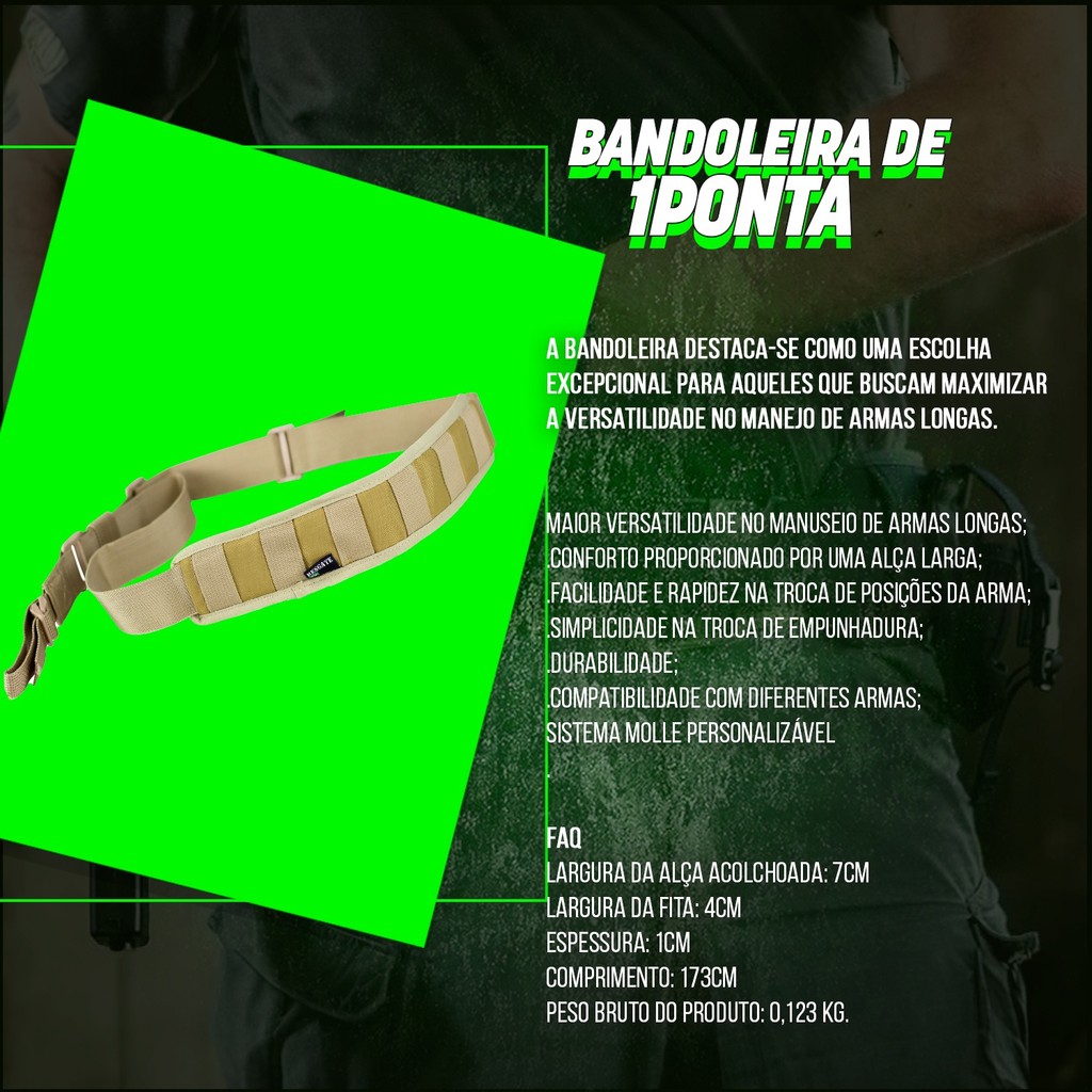 Bandoleira 1 Pontas com Ajuste Universal Resgate
