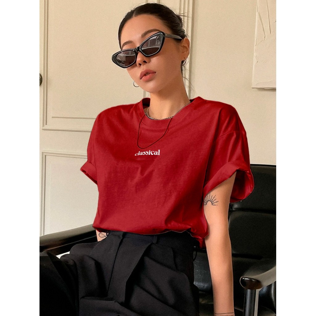 Camisa Personalizado Classical Estilosa Camiseta Streetwear Oversized T Shirt Minimalista Casual