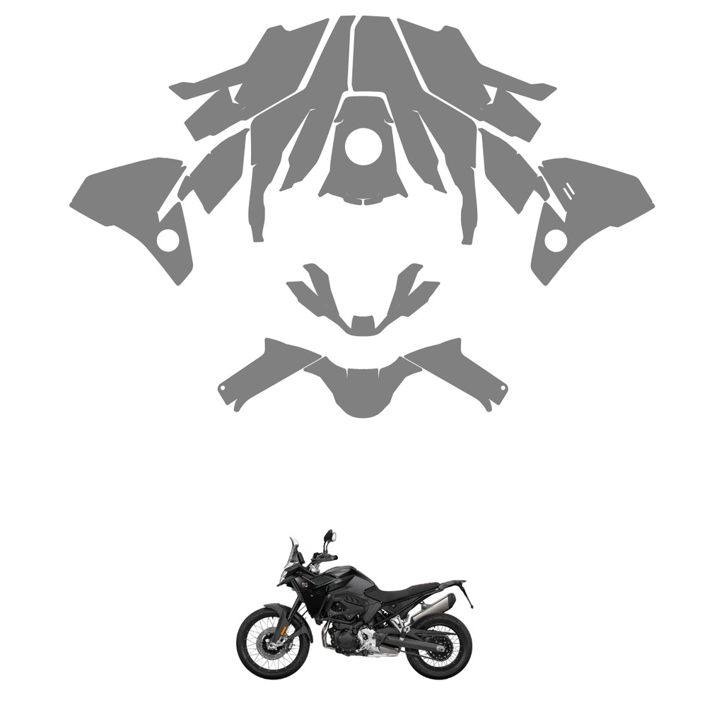 Película PPF Proteção Kit Full Moto BMW F 900 GS 2024 2025 Transparente TPU Anti Risco
