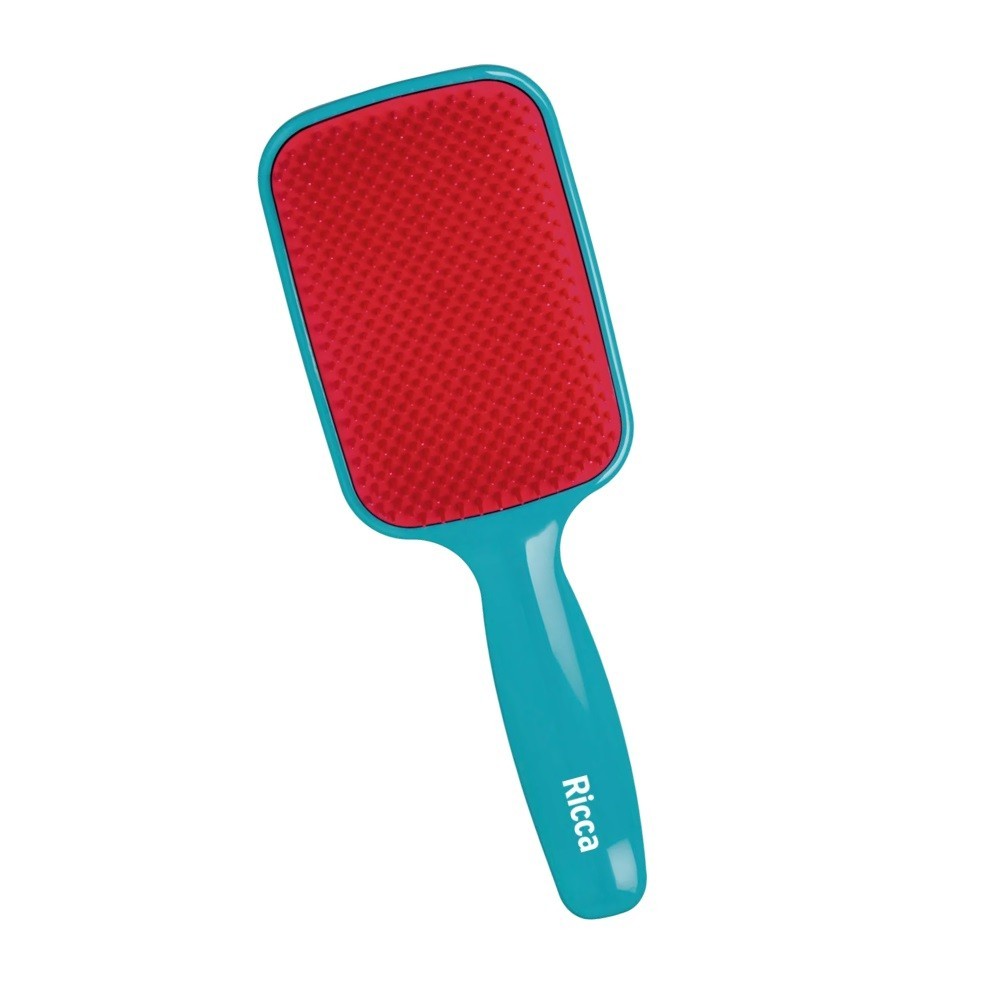 Escova Desembaraçante Raquete Blue Flex Ricca