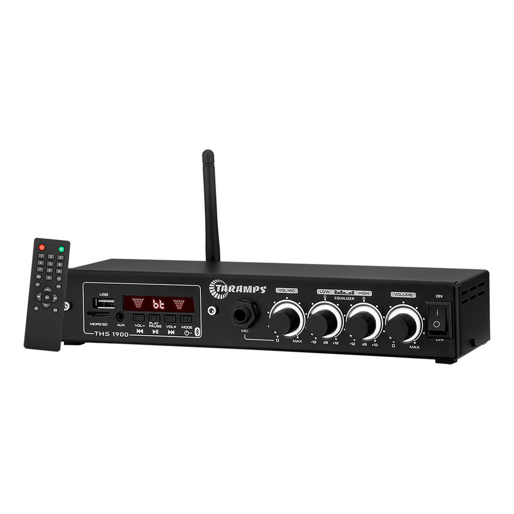 Amplificador Receiver Taramps Ths 1900 60wrms Bt Usb Sd Aux