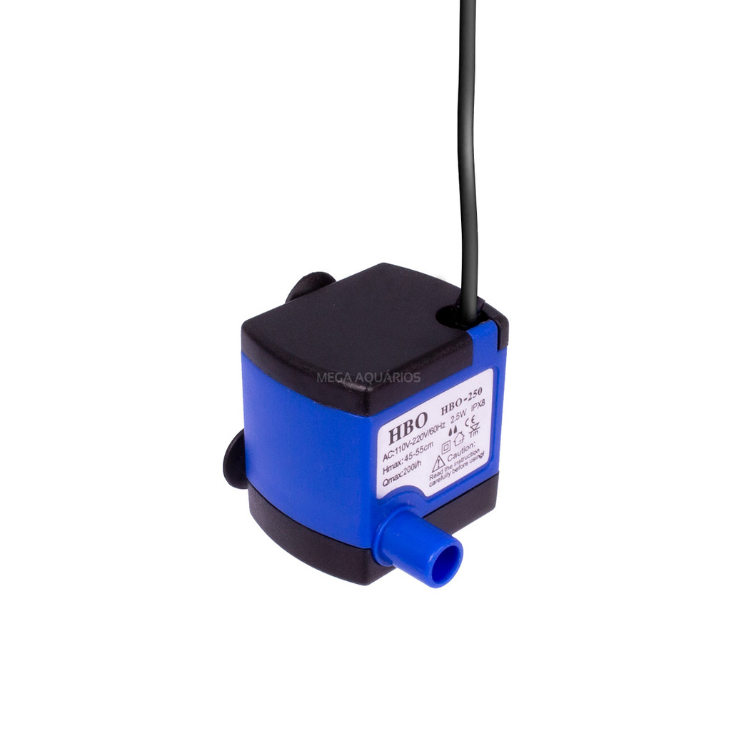 Bomba bombinha motor submersa HBO-250 200lh aquário 40L fonte de água mini cascata bebedouro gato