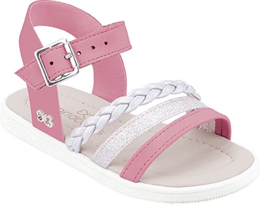 Sandália Infantil Feminino WorldColors Belinha - Pitaya/Prata em Oferta na Shopee