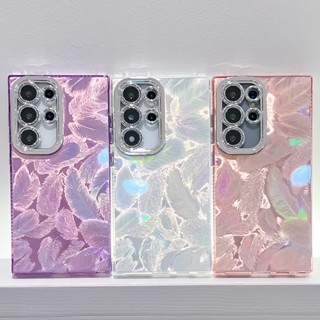 Luxo Pena Laser Caso Para Samsung S24 FE A17 S25 S24 Plus S23 Ultra A15 A26 A55 A16 A36 A56 A54 5G Capa em Oferta na Shopee