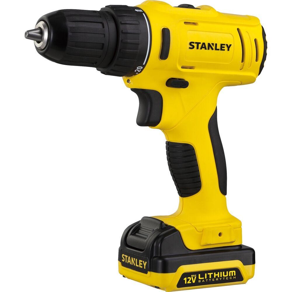 Furadeira e Parafusadeira Stanley SCD121S2K c/ Acessórios em Oferta na Shopee