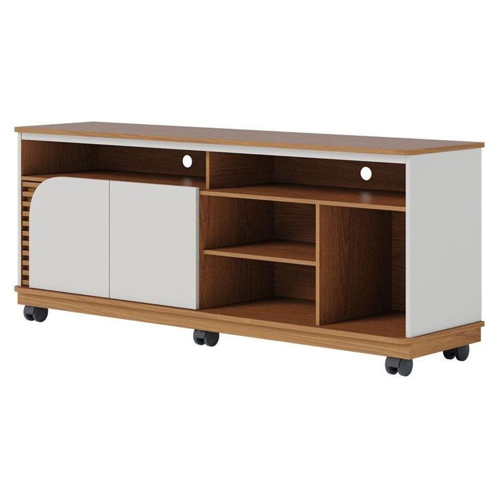 Rack Bancada Ambiente Jurerê 1.5 Freijó Off White Matte - Colibri em Oferta na Shopee