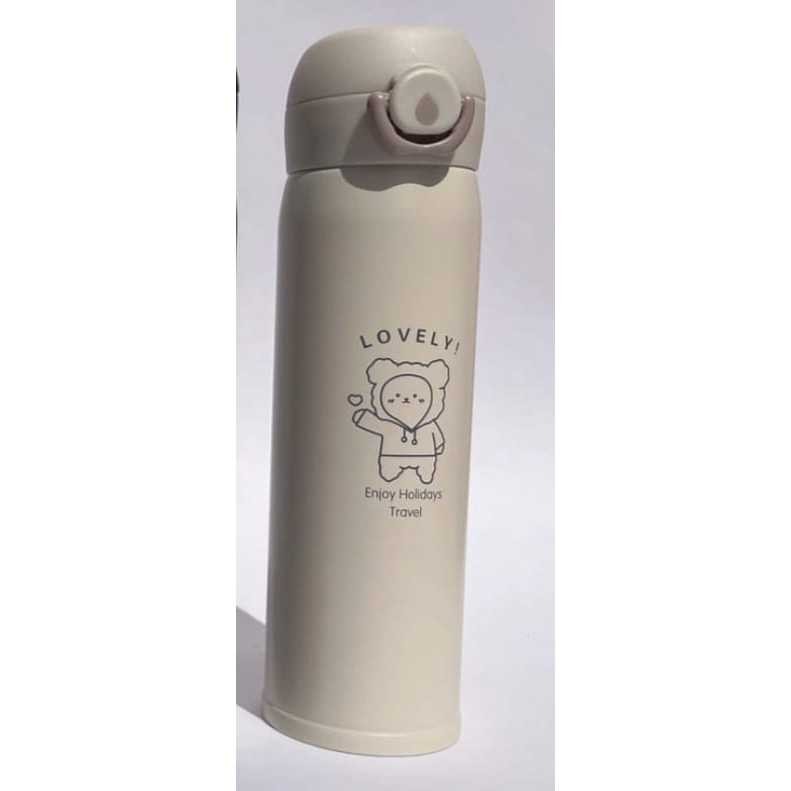 Garrafa Térmica de Bichinho em Inox 500ml Adulto e Infantil Trabalho Escola Academia