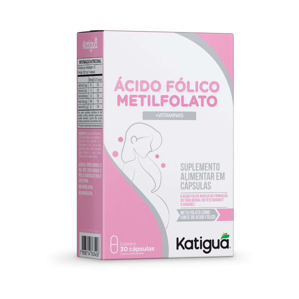Ácido Fólico Metilfolato Original + Vitaminas 30Cáps