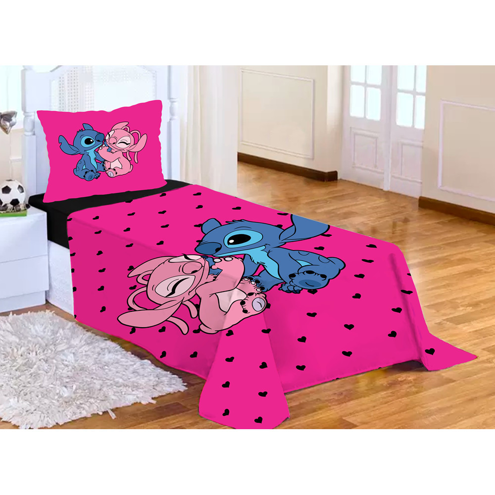 Fronha LILO STITCH PINK CORAÇÃO , SOMENTE A FRONHA em Oferta na Shopee