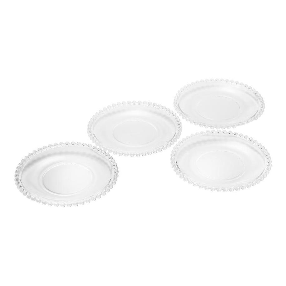 Pratos Sobremesa Wolff Pearl De Cristal Incolor