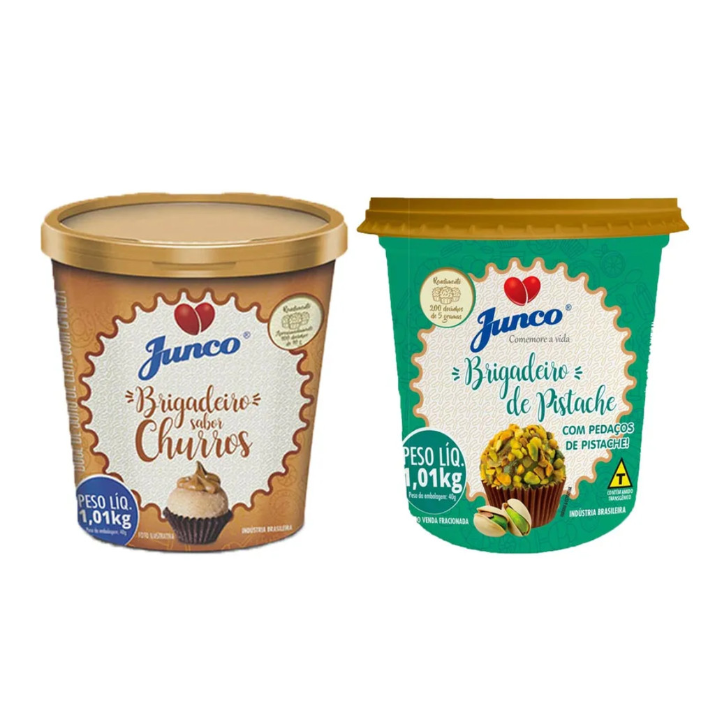 Kit Festa Junco 2 Sabores Brigadeiro - Pistache + Churros