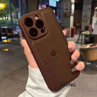 Capa Luxuosa De Couro Com Textura À Prova De Choque Para iPhone 16 15 14 13 12 17 Pro Max Macia De Proteção Total em Oferta na Shopee