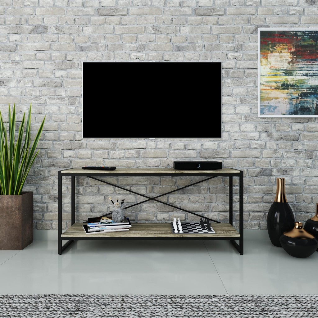 Rack P/TV Dynamica 120X30X56cm C/02 Prateleiras em Oferta na Shopee