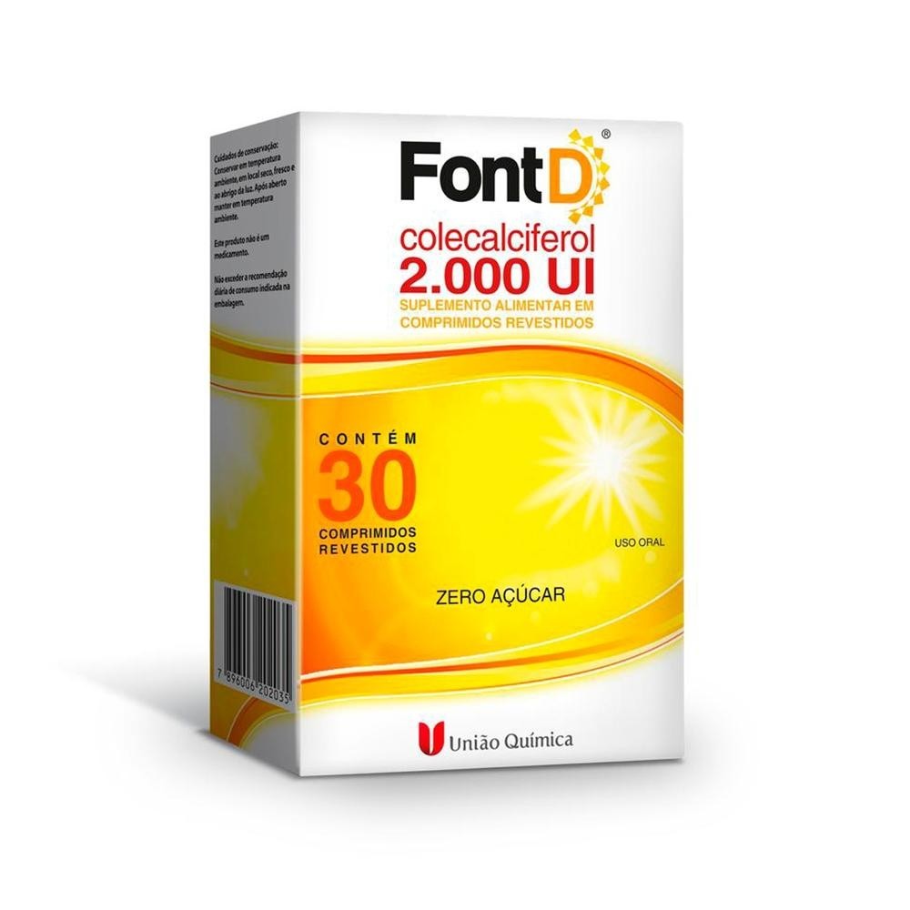 Vitamina D Font D 2.000UI c/ 30 cápsulas - União Química - Health