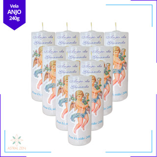 Vela 7 Dias Branca São Jorge Anjo da Guarda Axé Orion 240 Gramas 100% Parafina Pura em Oferta na Shopee