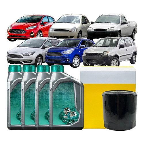 Kit 04 Óleo Motor Semi Sintético Petronas Selenia 5w30 E Filtro De Oleo Ford Ka Ecosport Fiesta Courier Focu  5w-30 - Spare Parts and Accessories for Vehicles