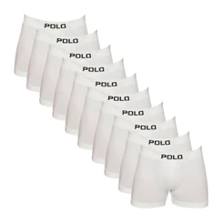 Kit 10 Cuecas Polo 781 Algodão Boxer Sem Costura - Branco