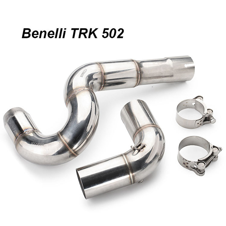Slip-on Motocicleta TRK502 Tubo Médio De Escape Em Forma De S Encaixe De Ligação Intermediária 51mm