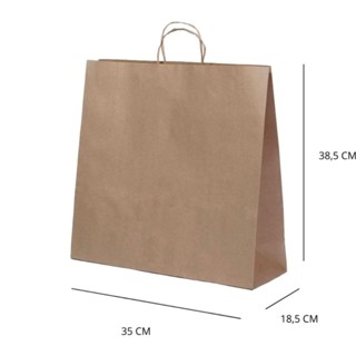 10~50 SACOLA KRAFT  35 X 18,5 X 38,5 (LC) - REF:0114 em Oferta na Shopee