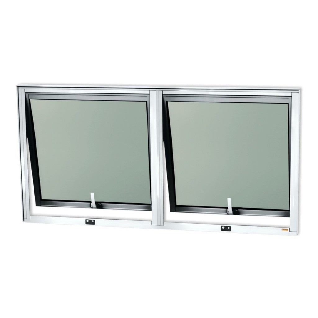 Janela de Alumínio Maxim-ar 2 Seções 60x120cm Vidro Mini Boreal Confort Brimak Brilhante em Oferta na Shopee