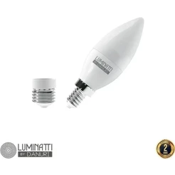 Lâmpada Vela Led Leitosa + Soquete E14 E27 6w 3000k, 4000K e 6000K Bivolt Luminatti